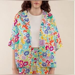 nlt Dalila Colorful Floral Button Down Shirt (nwt)